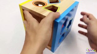 Learning Shapes Colors with Wooden Box Bead Maze Toys for Children--U