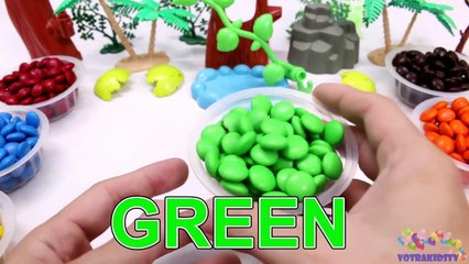 Learning Colors for Children with M&M Candy and The Good Dinosaurs-o