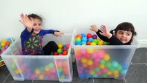 BALL PIT IN OUR HOUSE!! Kids go Crazy  -) Indoor Playground Fun  Ballpit Challenge-STaQ