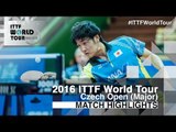 2016 Czech Open Highlights: Yuto Muramatsu vs Can Akkuzu (U21-1/2)