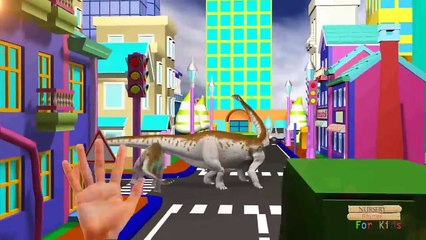 3D Dinosaur Finger Family Song | Learning Domestic Animals Name And Sounds | Superheroes F