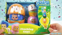 Best Learning Colors Video for Children Toy Bubble Guppies Stacking Cup and School Bus Finger Family-I