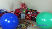GIANT BALLOON POP SURPRISE TOYS CHALLENGE Disney Cars Toys Thomas & Friends Trains Marvel Superhero-M5h
