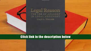 Best Ebook  Legal Reason: The Use of Analogy in Legal Argument  For Kindle