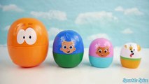 Play Doh BUBBLE GUPPIES SURPRISE EGGS Stacking Nesting Cups Pocoyo Disney Frozen HelloKitty-j18