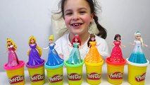 Play Doh Clay Disney Princess Dresses -  Kids Learn Colors with Toys-e09uBXoYS