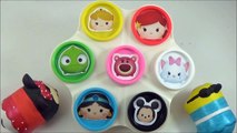 LEARN COLORS with Disney Tsum Tsums! Play doh Toy Surprise Cans, Disney ツムツム Toys-b4