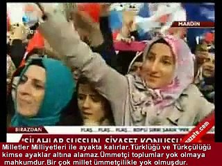 TAYYİP  ERDOĞAN -TÜRKÇÜLÜĞÜ AYAKLAR ALTINA ALDIK DİYOR