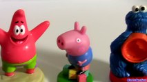 Surprise Play Doh Pig George Cookie Monster SpongeBob Clay Buddies Play-Doh Stampers Homem-Aranha-FmjB