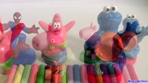 Surprise Play Doh Pig George Cookie Monster SpongeBob Clay Buddies Play-Doh Stampers Homem-Aranha-F