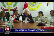 Pedro Pablo Kuczynski sobrevoló zonas afectadas de Trujillo