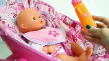 ❤ Nenuco Baby Doll Drinks Milk Baby Born Maxicosi Seat Newborn Vídeo de la muñeca para las niñas いす
