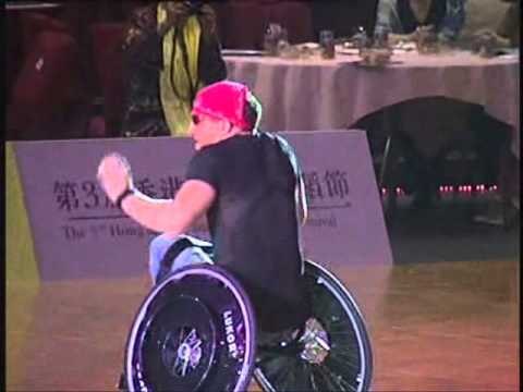 Maksim Sedakov break dancing at 2009 Wheelchair Dance Sport comp Hong Kong