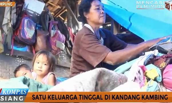 Miris, Keluarga Ini Hidup di Kandang Kambing