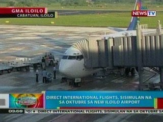 BP: Direct Int'l flights, sisimulan sa Oktubre sa New Iloilo Airport