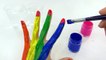 Hand painting Learn Colors for Children Body Painting Finger Family by Play Doh Stop Motion