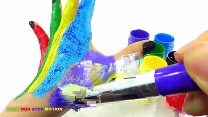 Finger Family Song Nursery Rhymes Learn Colors for Children Body Paint Compilation