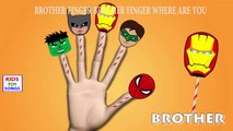 Mega Cake Pop superhero comics finger family nursery rhymes for kids | Cakepop superheroes