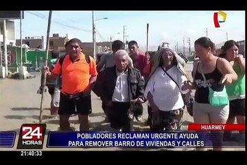 Huarmey: piden ayuda para remover lodo de viviendas y calles