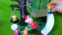Peppa Pig Treehouse Playset Toy Review! Peppa invites George, Suzy Sheep & all her friends