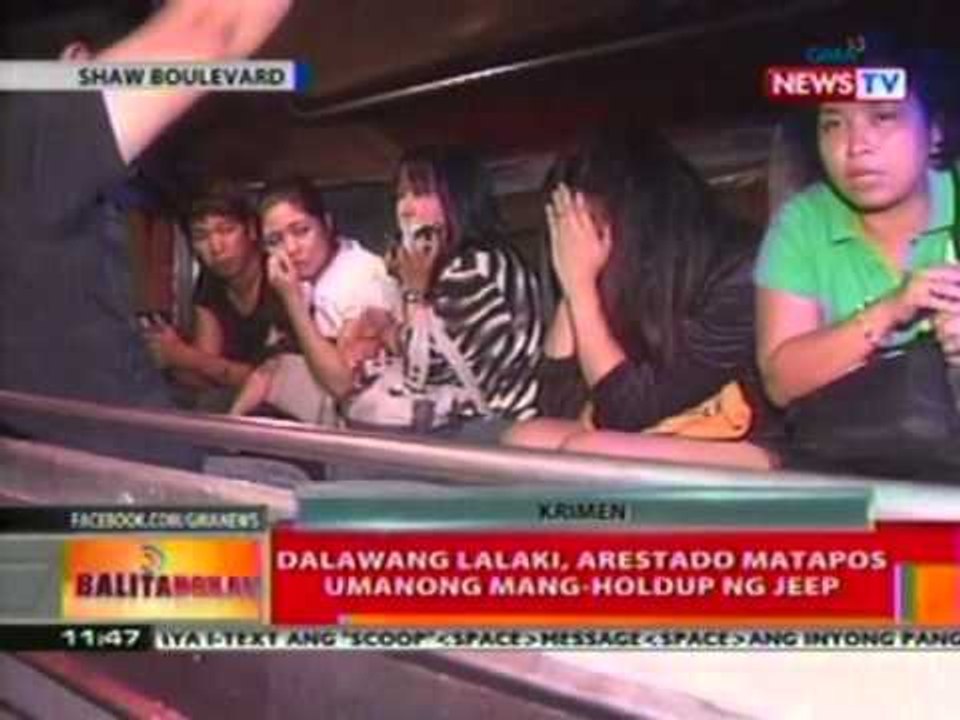 BT: Dalawang lalaki, arestado matapos umanong mang-holdup ng jeep
