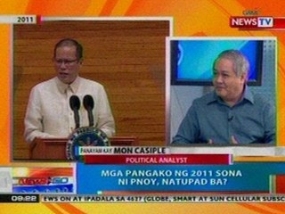 NTG: Mga pangako ng 2011 SONA ni PNoy, natupad ba?