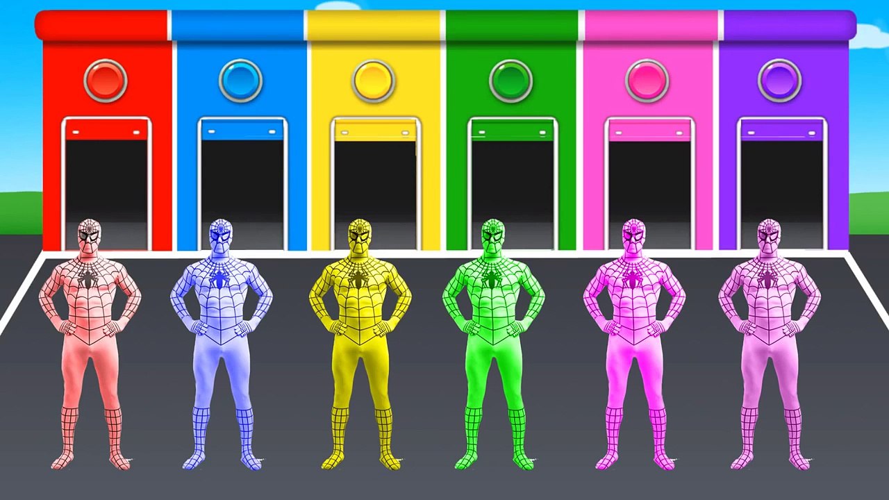 Spiderman leanr colors #Pokemon learn color with simpson family #Song For Children #Nursery Rhyme