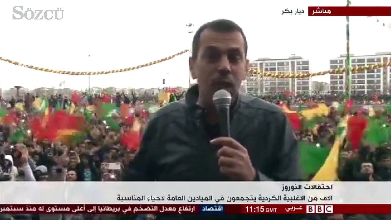 Nevruz kutlamasında muhabirin zor anları