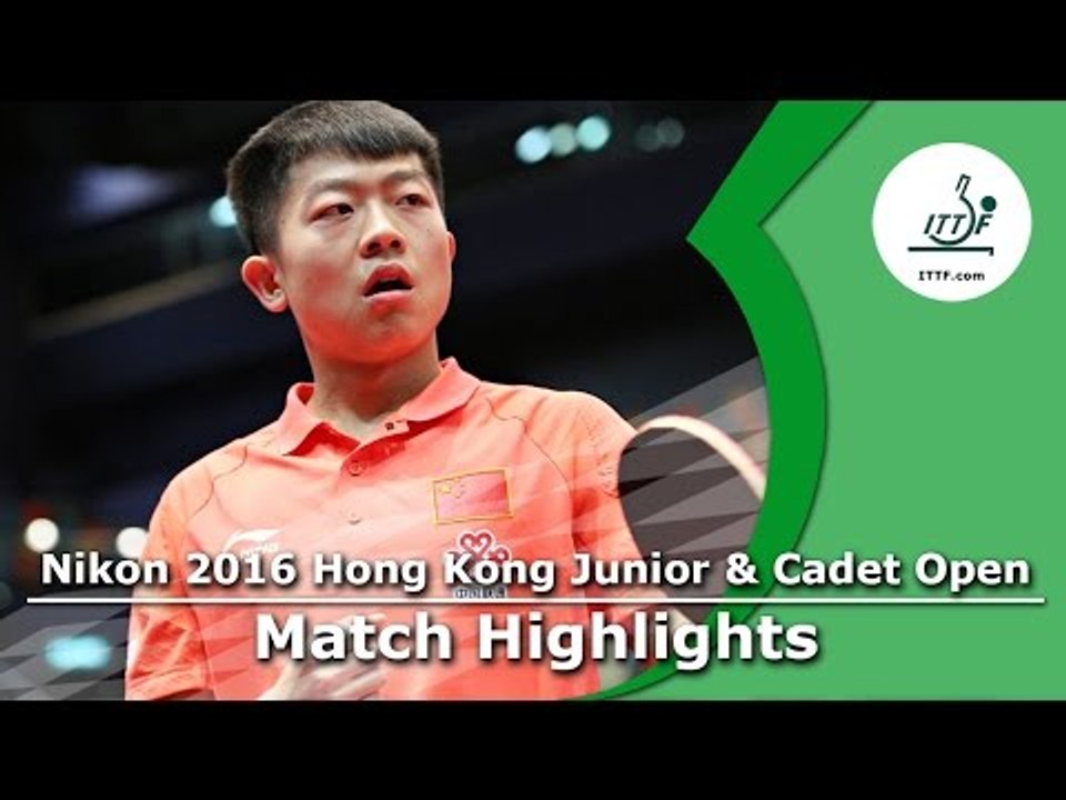 2016 Nikon Hong Kong Junior & Cadet Open Highlights: Yu Heyi vs Yuan Licen (Final)