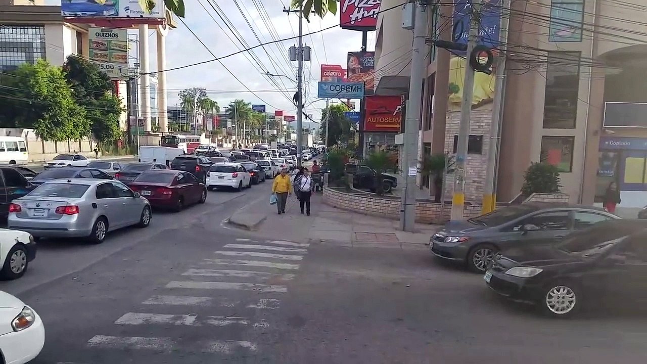 Des piétons trouvent une parade pour traverser une route !