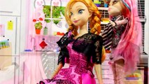 Frozen Elsas WILD Hair Makeover Barbie Chalk Coloring Monster High Disneys Princess Anna