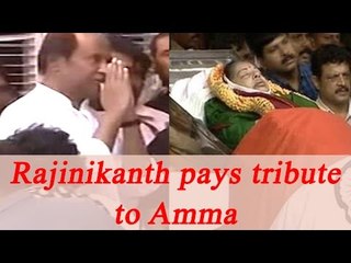 Rajinikanth pays tribute to Jayalalithaa, Watch Video | Oneindia Tamil