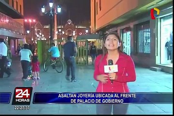 En presencia de niños, delincuentes asaltan joyería frente de Palacio de Gobierno