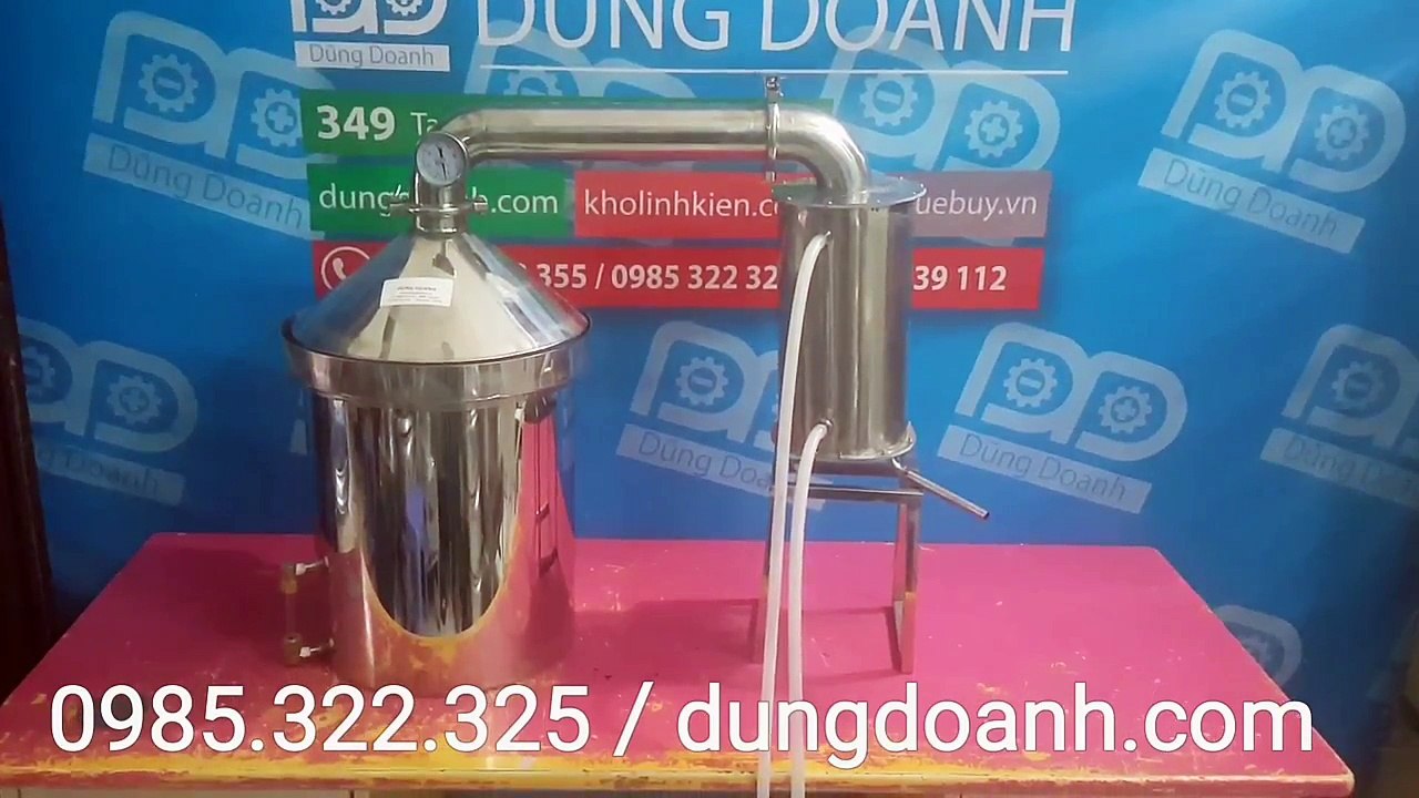 Nồi nấu rượu inox dùng gas than củi bếp từ