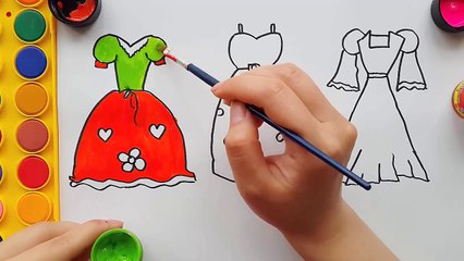 How to Draw Dresses of Princess and Coloring Game for Girls