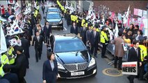 Former president Park Geun-hye returns home after 21 hours at prosecutors' office