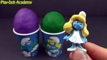 Smurfs Play-Doh Surprise Eggs Cups - Slouchy Smurf, Gargamel, Smurfette