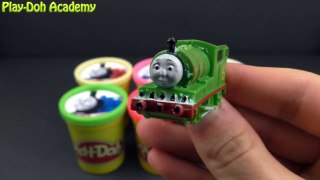 Thomas and Friends Learn Colors with Play-Doh Cans Surprise Eggs Toys
