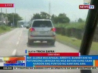 NTG: Rep. Gloria Arroyo, bumibiyahe na patungong libingan ng mga bayani