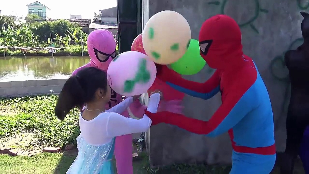 Joker Become Police attach Spiderman vs Frozen Elsa Funny videos Pranks For kids SuperHero