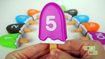 Learn to Count 1 to 10 with Ice Cream Popsicles Toys - Colors and Shapes Collection for Ch