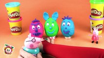 PEPPA PIG y los Huevos Sorpresas Play-doh de Kunfu Panda, Minion y Hello kitty | Sorpresas