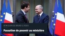 Passation de pouvoir entre Le Roux et Fekl au ministère de l'intérieur