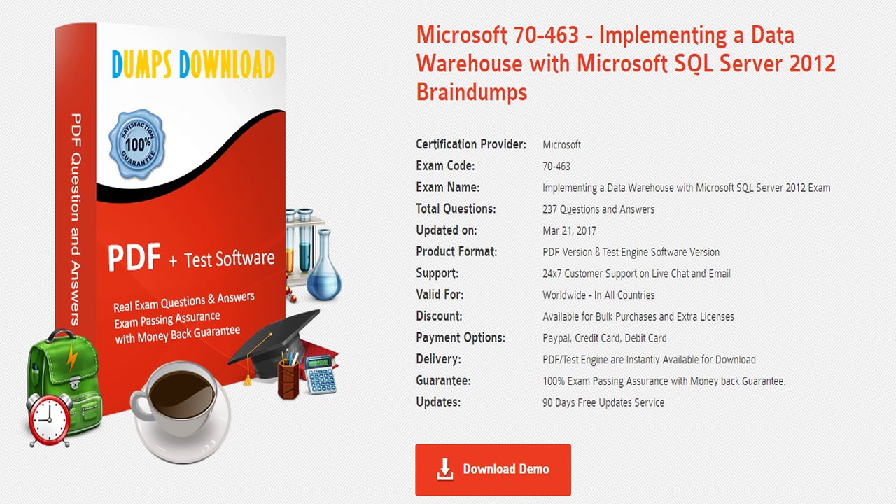 Pass your Microsoft 70-463 Exam With (Dumpsdownload.com)