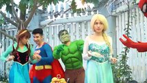 Spiderman Frozen Elsa Breakup   Millionaire Frozen Anna w  Hulk Batman! Funny Superhero In Real Life