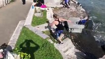 Amazing Girl Fails Trying to Backflip into Water
