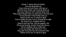 Drake feat. Kanye West - Glow (Lyrics) // More Life (2017)