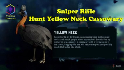 Far Cry 3 Gameplay Part 99 - Path Of The Hunter 9 - Sniper Rifle Hunt Yellow Neck Cassowary