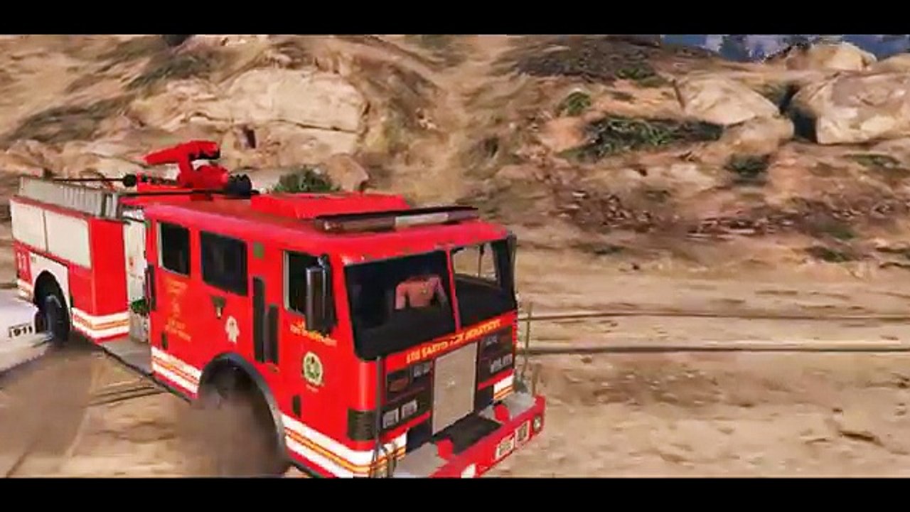 Spiderman Cartoon Fire Truck for kids - Police Cars Cartoon