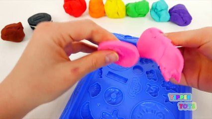 Play Doh Rainbow Oreo Cookies How to Make Play Dough Food * RainbowLearning